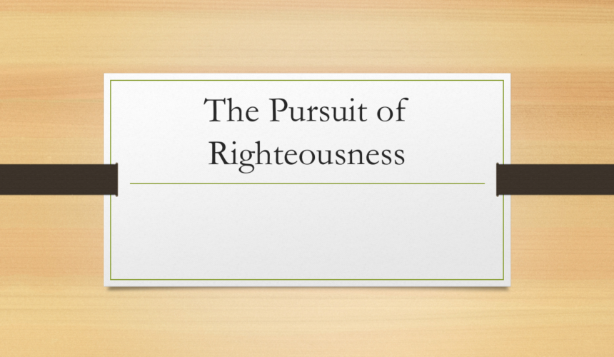 Women In Ministry: Dr. Kimberly Harris – The Pursuit of Righteousness